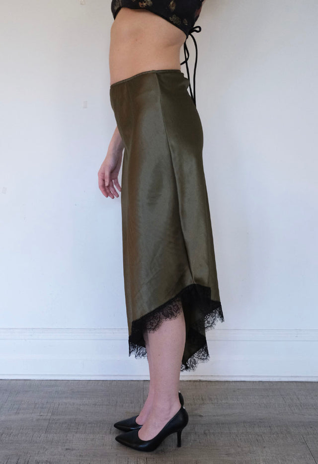 MIU GREEN SKIRT