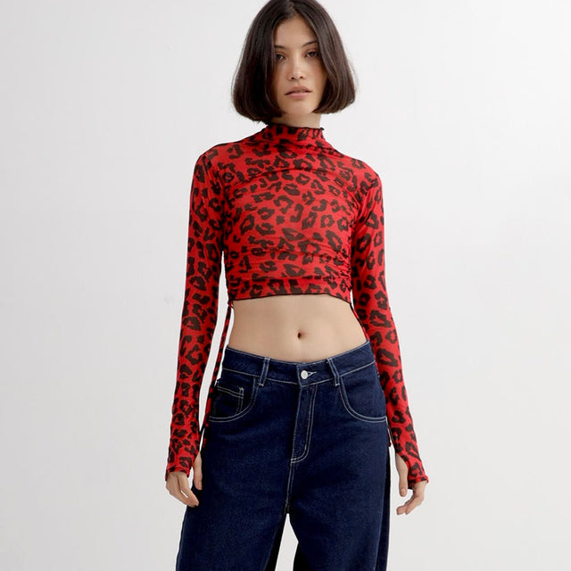 JANE LEOPARD MESH