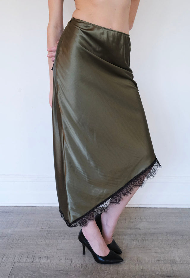 MIU GREEN SKIRT
