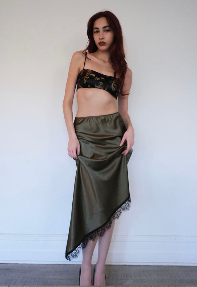 MIU GREEN SKIRT
