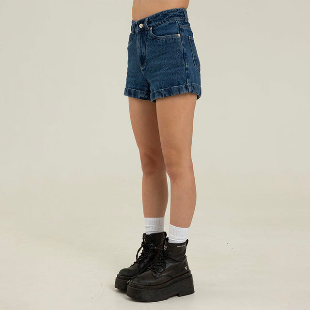 DARK BLUE DENIM SHORT