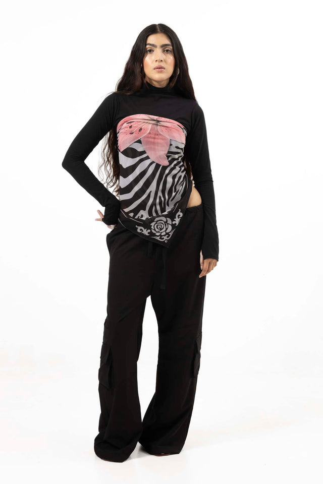 zebra cebra lirio flores scarf bufanda bandana elegante