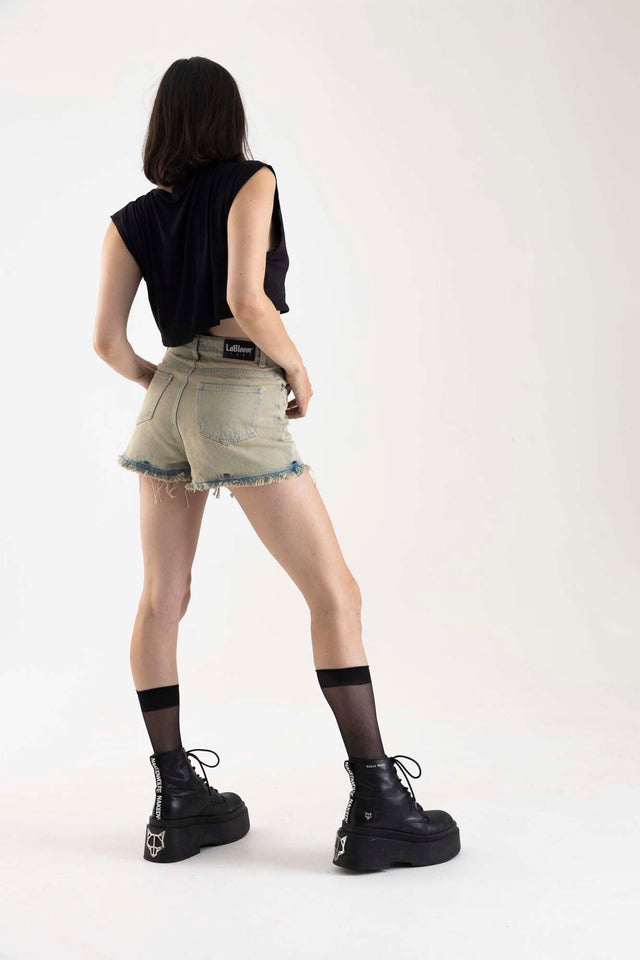 ACID DENIM SHORT