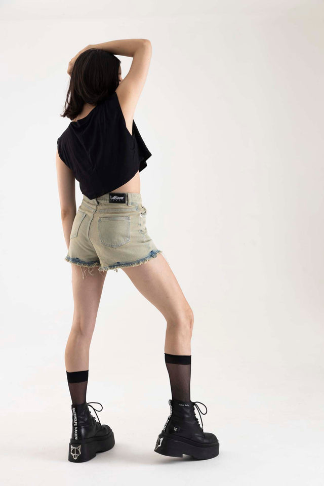 ACID DENIM SHORT