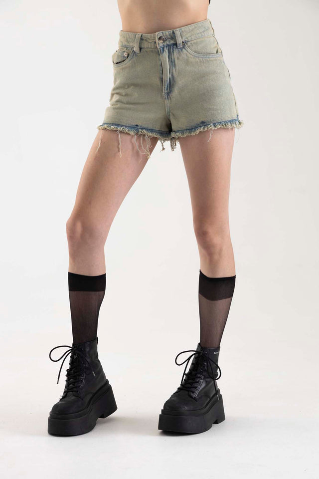 ACID DENIM SHORT