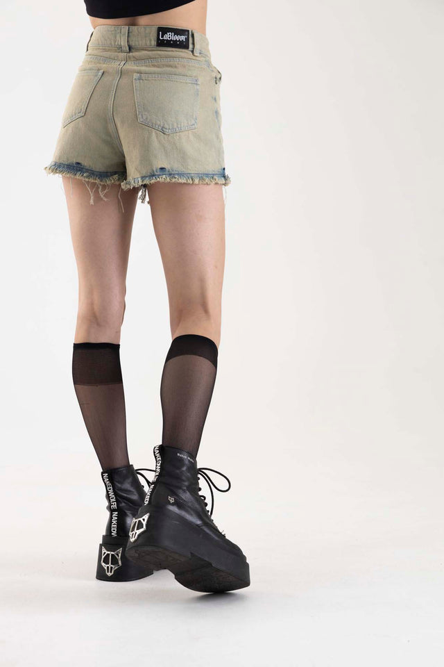 ACID DENIM SHORT