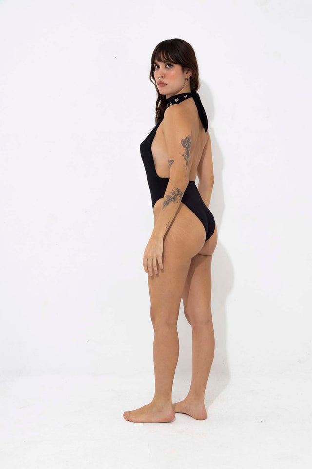 METAL EYELETS BODYSUIT
