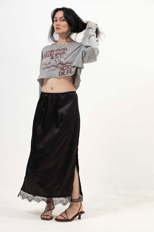 SATIN SKIRT