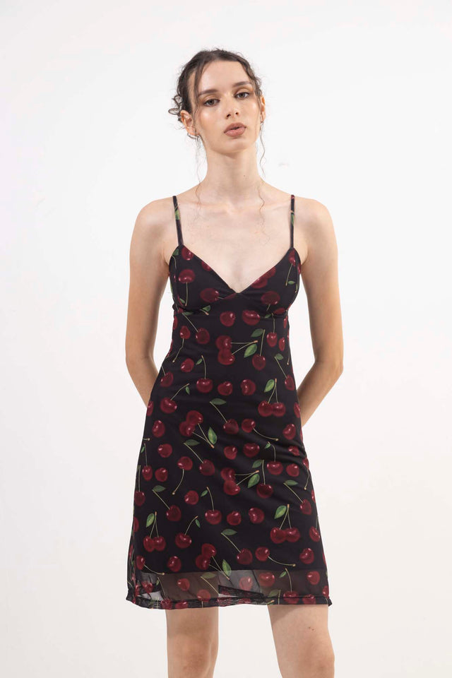 CHERRY MESH DRESS