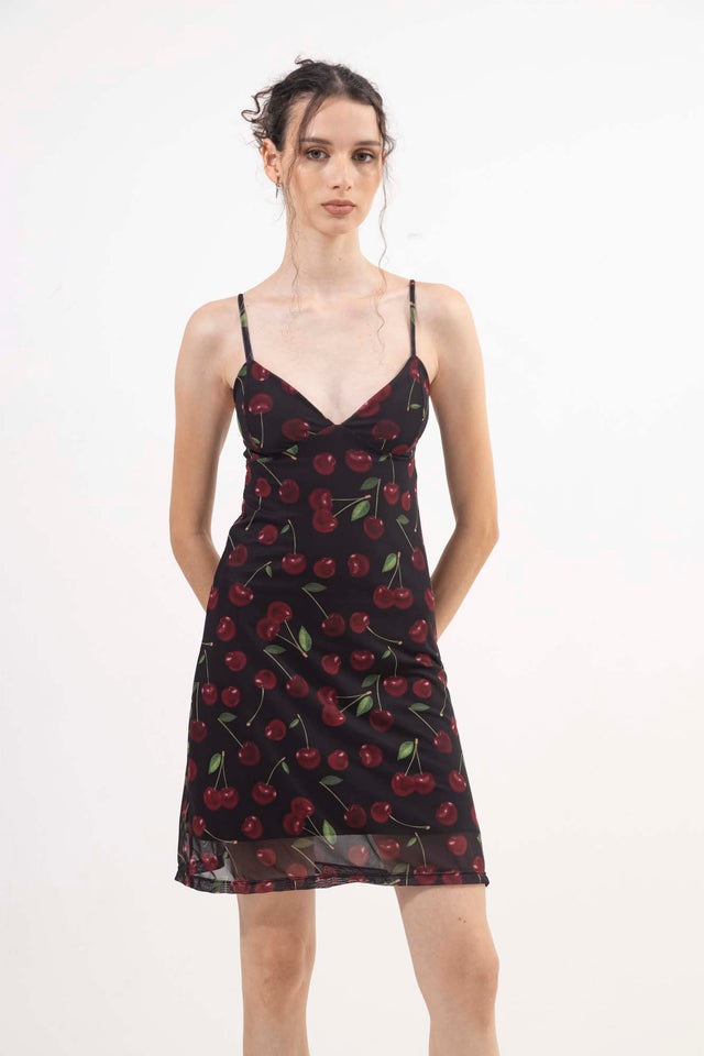 CHERRY MESH DRESS