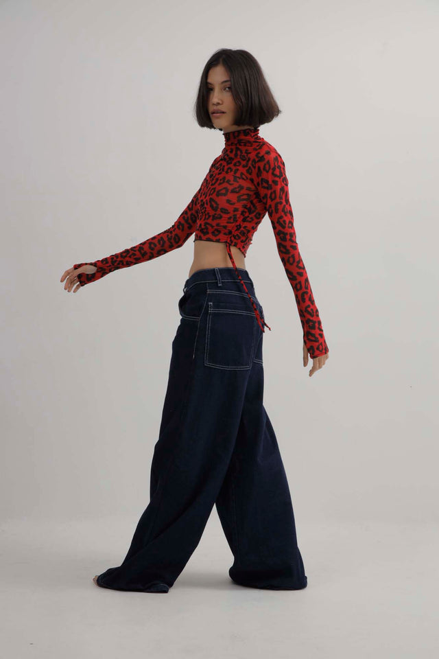 JANE LEOPARD MESH