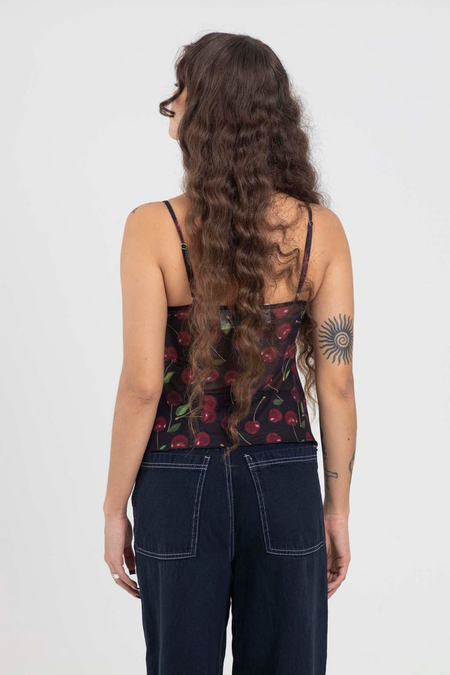 CHERRY MESH TOP