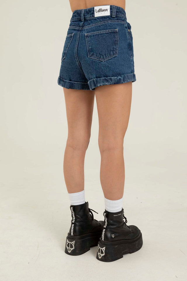 DARK BLUE DENIM SHORT