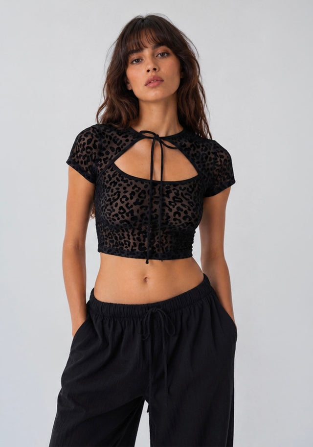 NINA CROP BLACK TOP