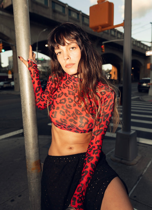 Jane Leopard Mesh