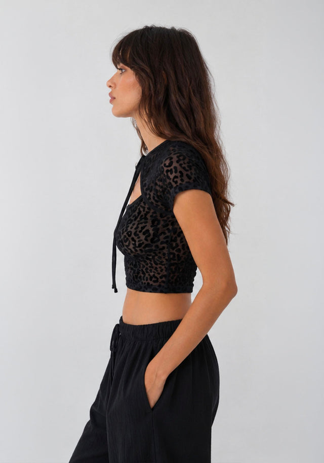 NINA CROP BLACK TOP