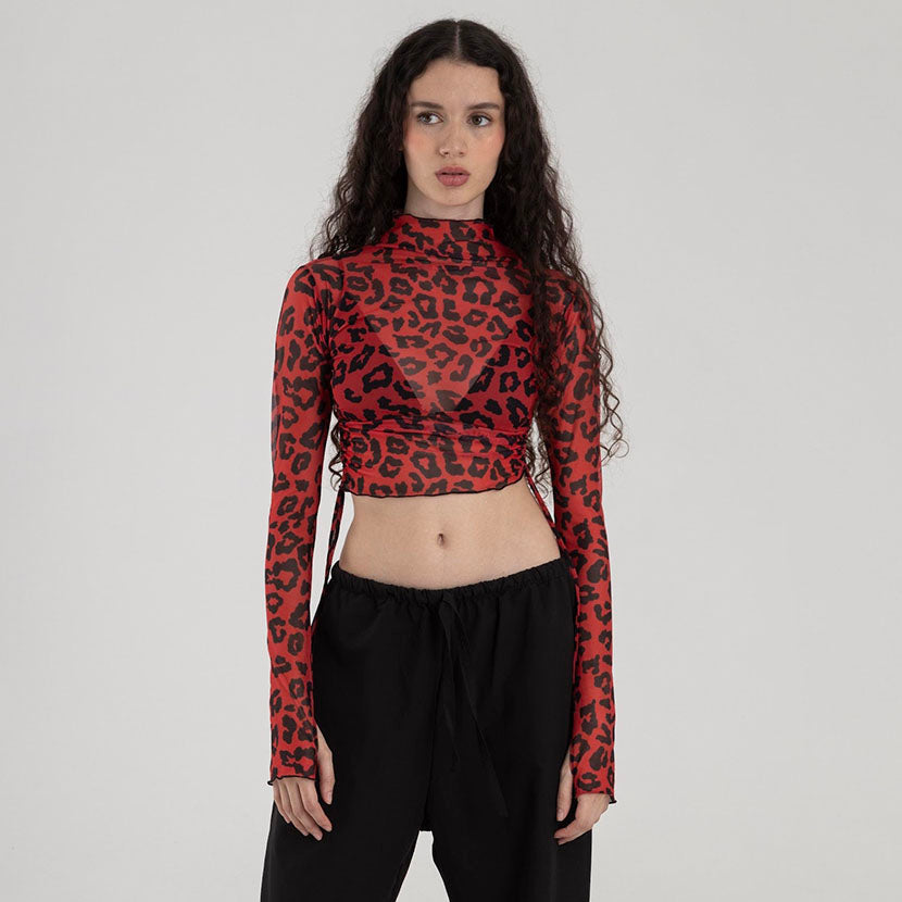 Jane Leopard Mesh