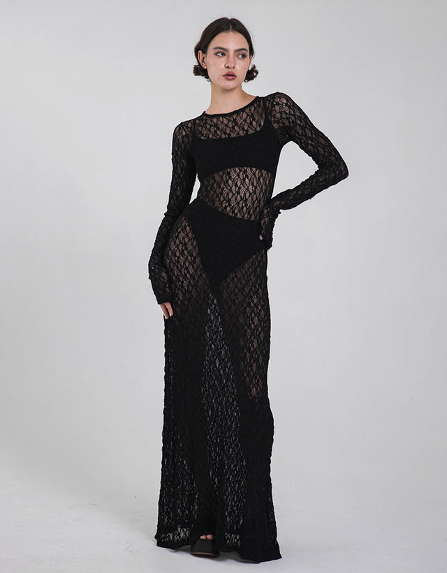 VITTORIA BLACK LACE DRESS