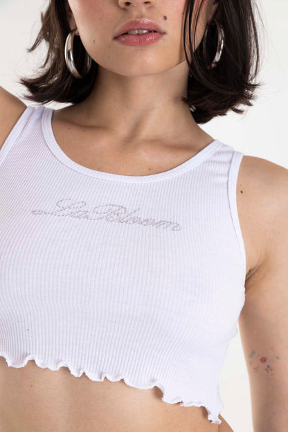 La Bloom White Tank Top