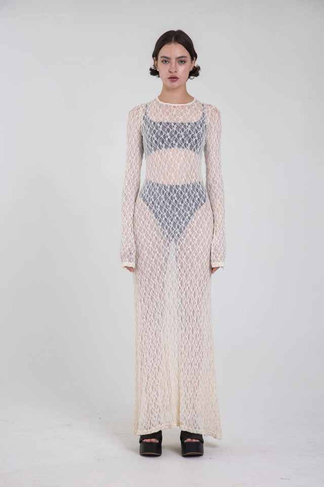 SERENA MARFIL LACE DRESS