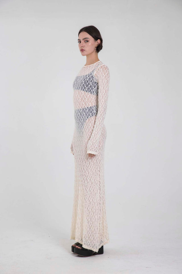 SERENA MARFIL LACE DRESS
