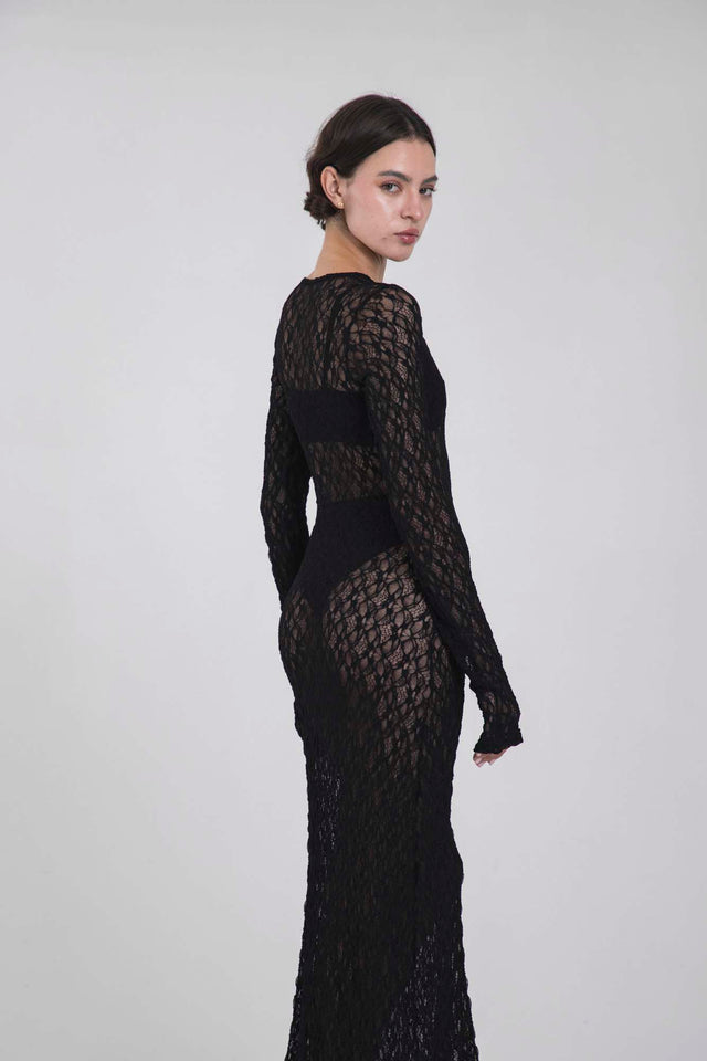 VITTORIA BLACK LACE DRESS