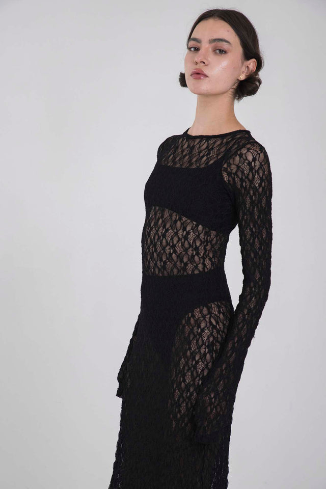 VITTORIA BLACK LACE DRESS