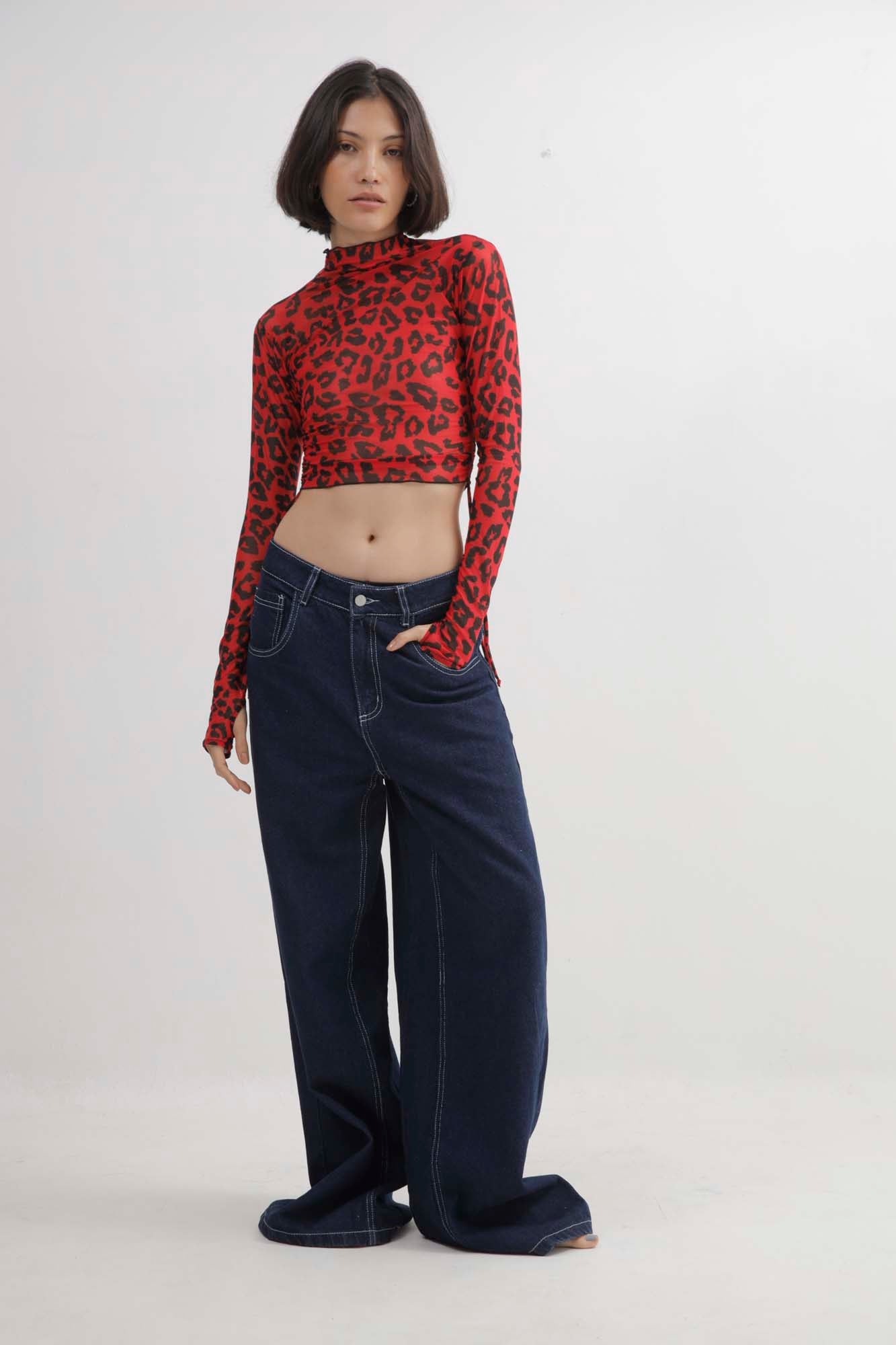 Jane Leopard Mesh