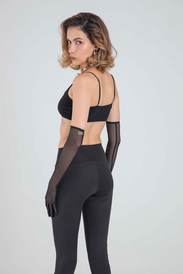 BLACK MESH GLOVES