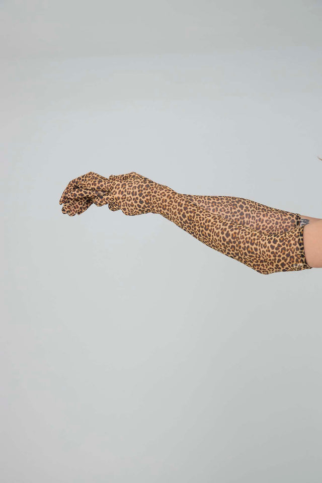 LEOPARD MESH GLOVES