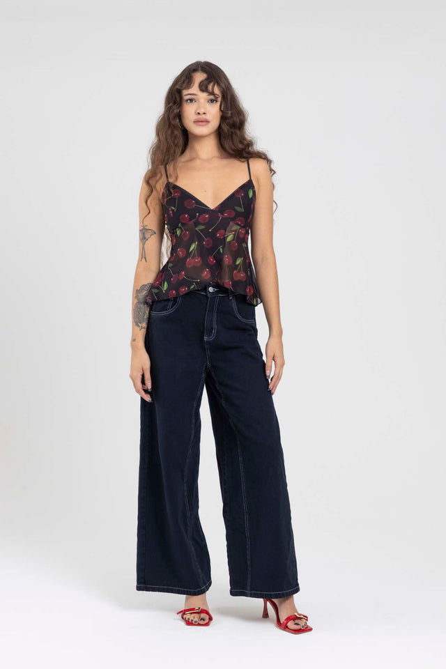 CHERRY MESH TOP