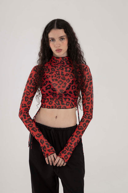 Jane Leopard Mesh