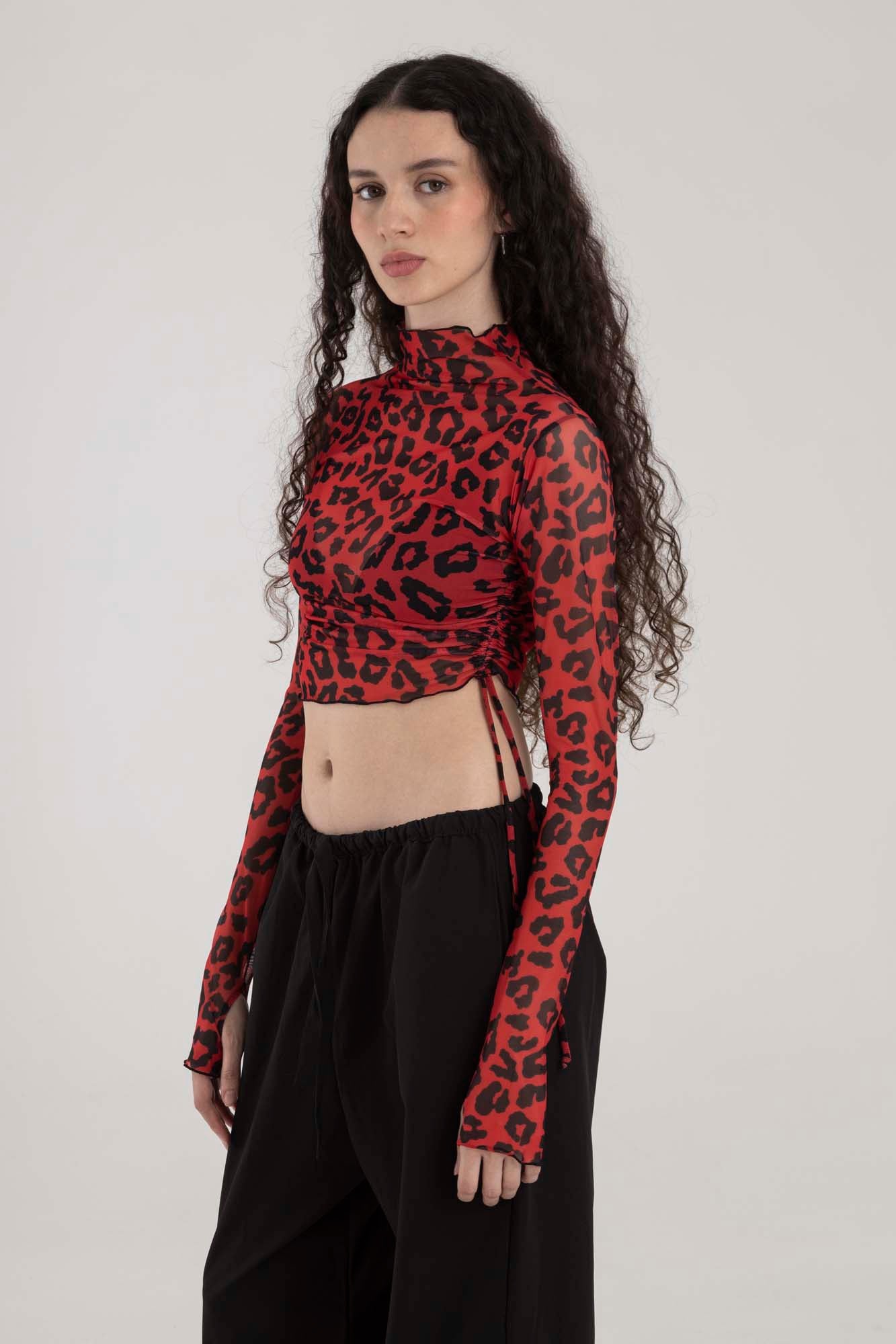 Jane Leopard Mesh