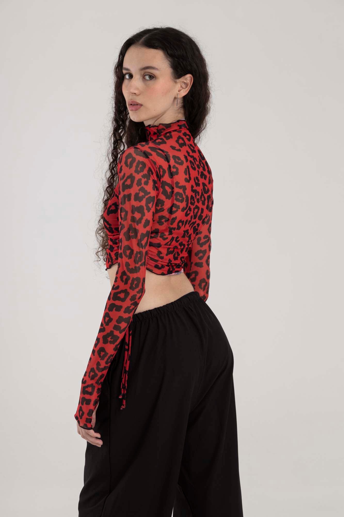 Jane Leopard Mesh