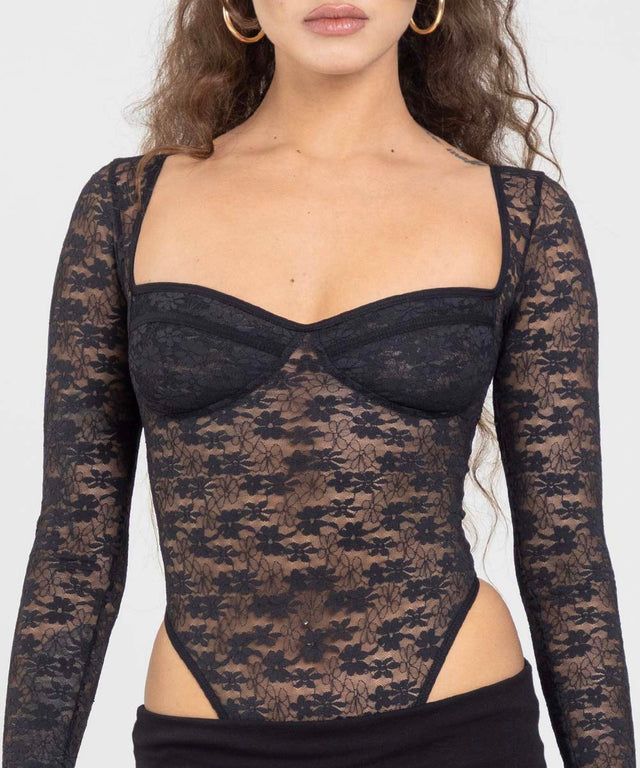 LACE BLACK BODYSUIT