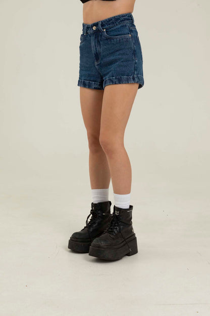 Dark Blue Denim Short